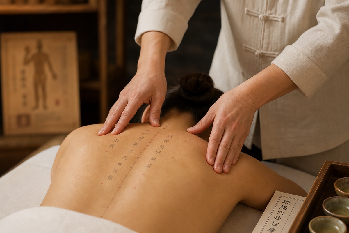 Massage des points d&rsquo;acupuncture